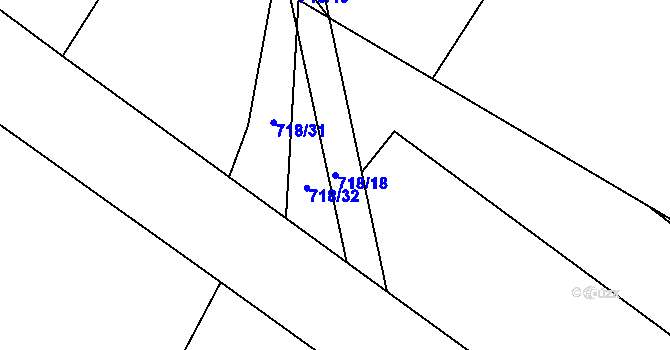 Parcela st. 718/18 v KÚ Pukšice, Katastrální mapa