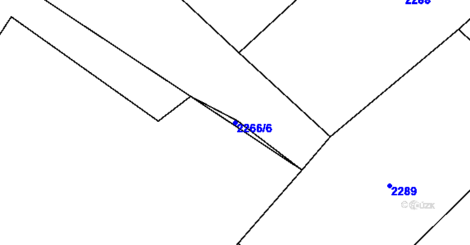 Parcela st. 2266/6 v KÚ Uhelná Příbram, Katastrální mapa