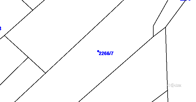 Parcela st. 2266/7 v KÚ Uhelná Příbram, Katastrální mapa