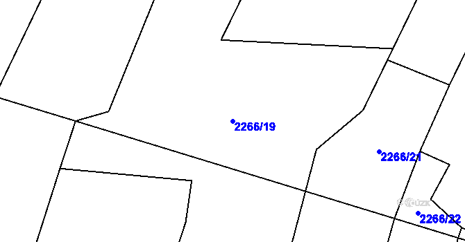Parcela st. 2266/19 v KÚ Uhelná Příbram, Katastrální mapa