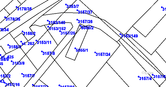 Parcela st. 437 v KÚ Uherčice u Hustopečí, Katastrální mapa