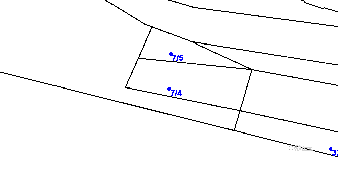 Parcela st. 7/4 v KÚ Uherčice u Znojma, Katastrální mapa