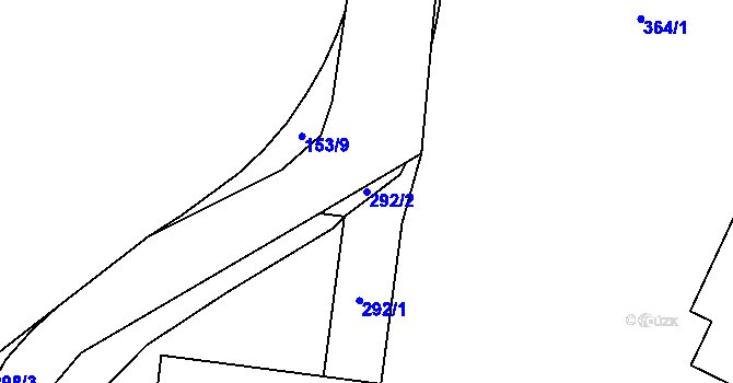 Parcela st. 292/2 v KÚ Uherčice u Znojma, Katastrální mapa