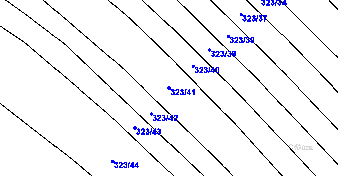 Parcela st. 323/41 v KÚ Sady, Katastrální mapa