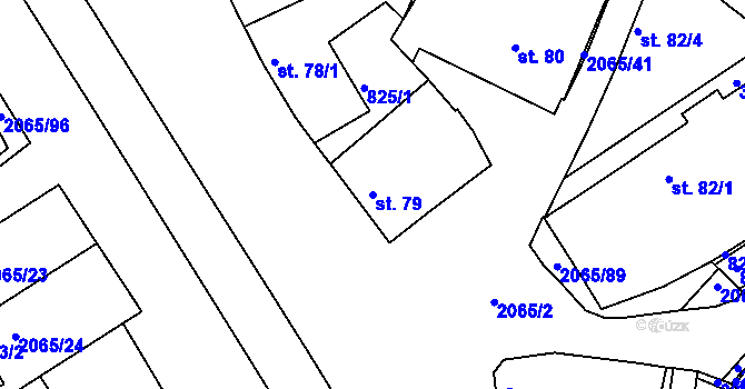 Parcela st. 79 v KÚ Mařatice, Katastrální mapa