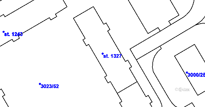 Parcela st. 1327 v KÚ Mařatice, Katastrální mapa