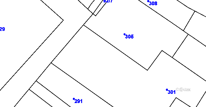 Parcela st. 300/1 v KÚ Mařatice, Katastrální mapa