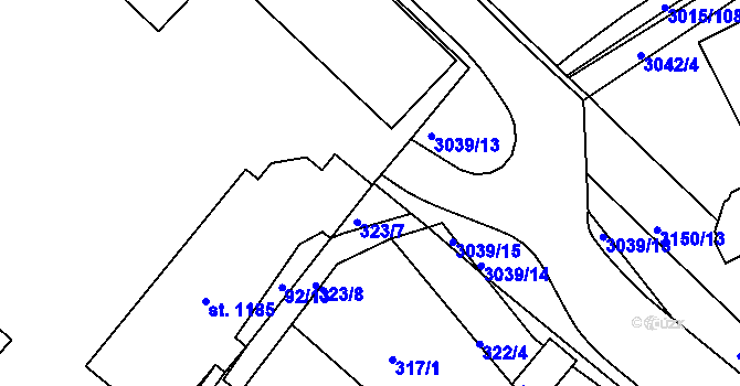 Parcela st. 323/6 v KÚ Mařatice, Katastrální mapa