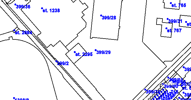 Parcela st. 399/29 v KÚ Mařatice, Katastrální mapa