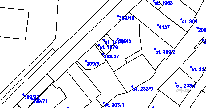 Parcela st. 399/37 v KÚ Mařatice, Katastrální mapa