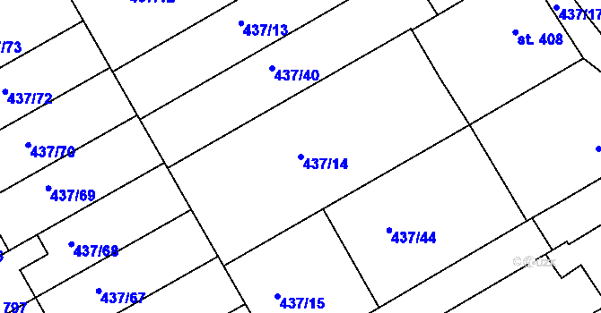 Parcela st. 437/14 v KÚ Mařatice, Katastrální mapa