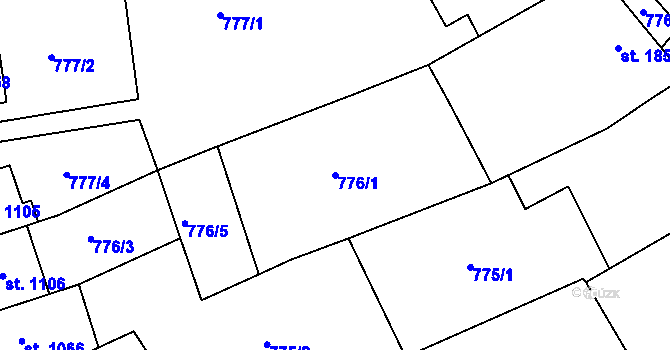 Parcela st. 776/1 v KÚ Mařatice, Katastrální mapa