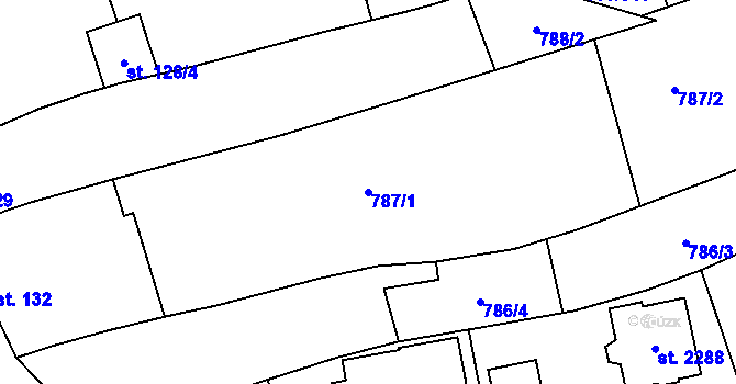 Parcela st. 787/1 v KÚ Mařatice, Katastrální mapa