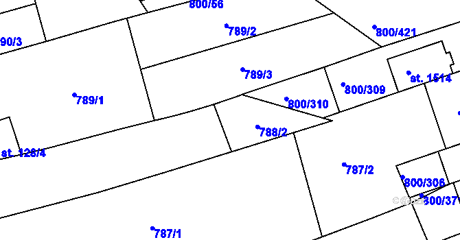 Parcela st. 788/1 v KÚ Mařatice, Katastrální mapa