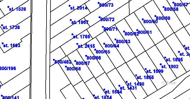 Parcela st. 800/65 v KÚ Mařatice, Katastrální mapa