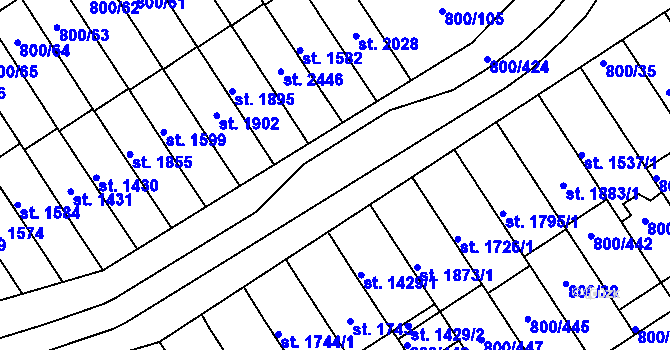 Parcela st. 800/422 v KÚ Mařatice, Katastrální mapa
