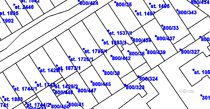 Parcela st. 800/441 v KÚ Mařatice, Katastrální mapa