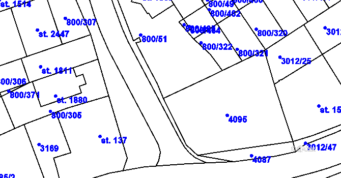 Parcela st. 966/1 v KÚ Mařatice, Katastrální mapa