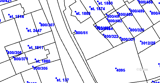 Parcela st. 966/2 v KÚ Mařatice, Katastrální mapa