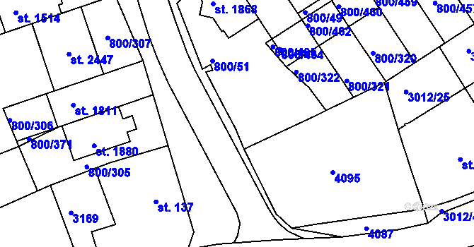 Parcela st. 966/3 v KÚ Mařatice, Katastrální mapa