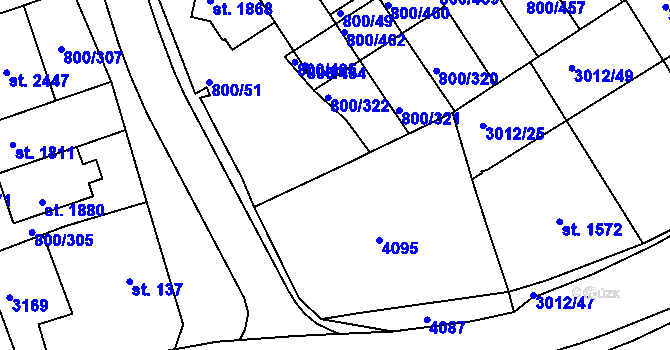 Parcela st. 966/4 v KÚ Mařatice, Katastrální mapa