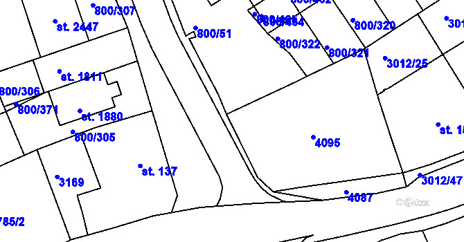 Parcela st. 966/5 v KÚ Mařatice, Katastrální mapa