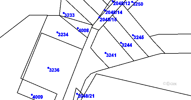 Parcela st. 2048/18 v KÚ Mařatice, Katastrální mapa