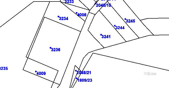 Parcela st. 2048/20 v KÚ Mařatice, Katastrální mapa
