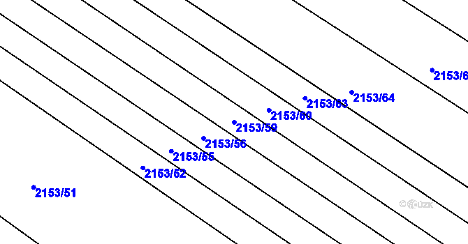 Parcela st. 2153/59 v KÚ Mařatice, Katastrální mapa