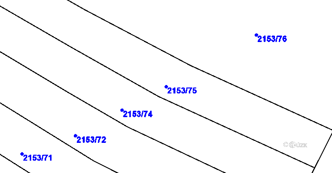 Parcela st. 2153/75 v KÚ Mařatice, Katastrální mapa
