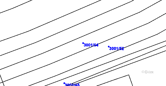 Parcela st. 3001/54 v KÚ Mařatice, Katastrální mapa
