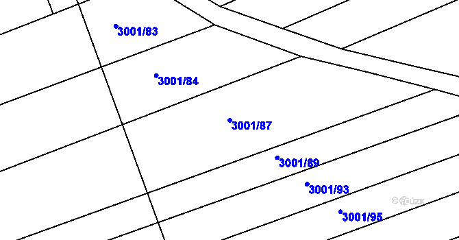 Parcela st. 3001/87 v KÚ Mařatice, Katastrální mapa