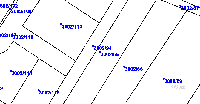 Parcela st. 3002/65 v KÚ Mařatice, Katastrální mapa