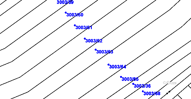 Parcela st. 3003/63 v KÚ Mařatice, Katastrální mapa