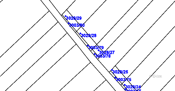 Parcela st. 3003/79 v KÚ Mařatice, Katastrální mapa
