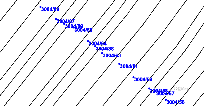 Parcela st. 3004/63 v KÚ Mařatice, Katastrální mapa