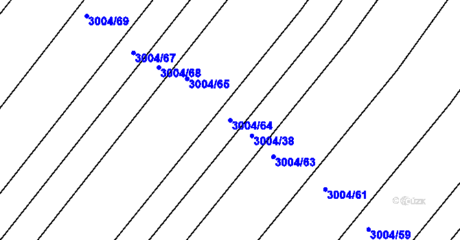 Parcela st. 3004/64 v KÚ Mařatice, Katastrální mapa