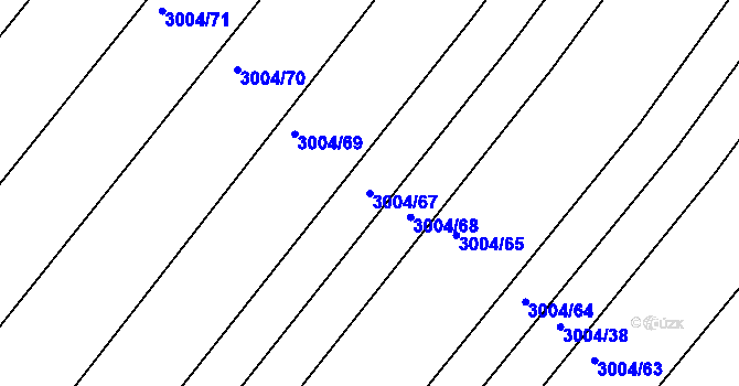 Parcela st. 3004/67 v KÚ Mařatice, Katastrální mapa