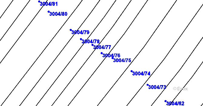 Parcela st. 3004/76 v KÚ Mařatice, Katastrální mapa