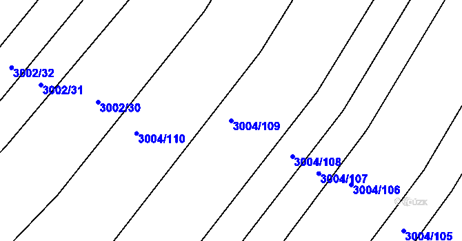 Parcela st. 3004/109 v KÚ Mařatice, Katastrální mapa