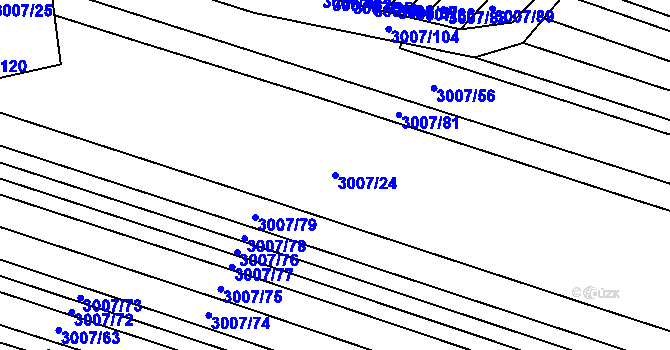 Parcela st. 3007/24 v KÚ Mařatice, Katastrální mapa