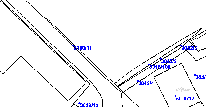 Parcela st. 3015/4 v KÚ Mařatice, Katastrální mapa