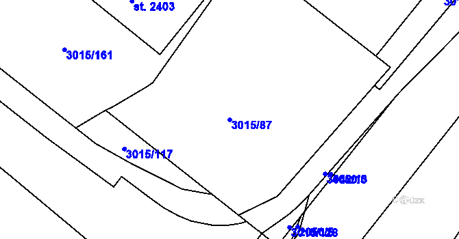 Parcela st. 3015/87 v KÚ Mařatice, Katastrální mapa