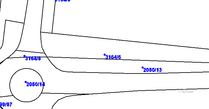 Parcela st. 3164/6 v KÚ Mařatice, Katastrální mapa