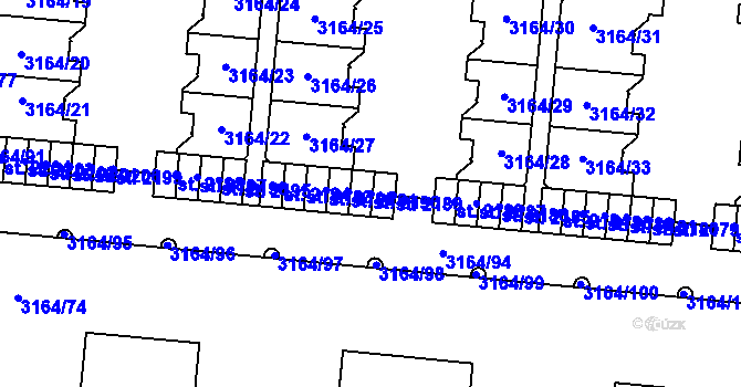 Parcela st. 2190 v KÚ Mařatice, Katastrální mapa