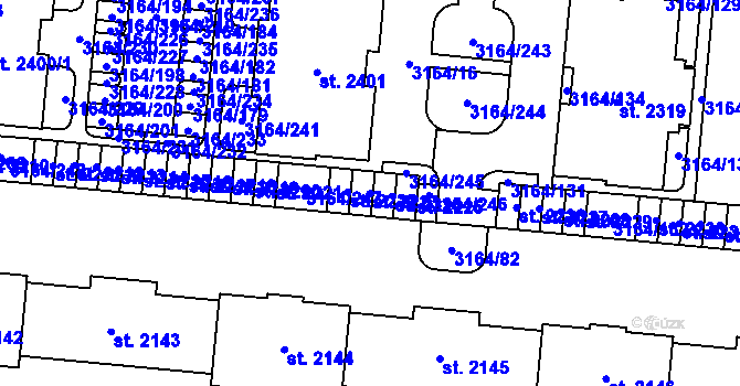 Parcela st. 2223 v KÚ Mařatice, Katastrální mapa