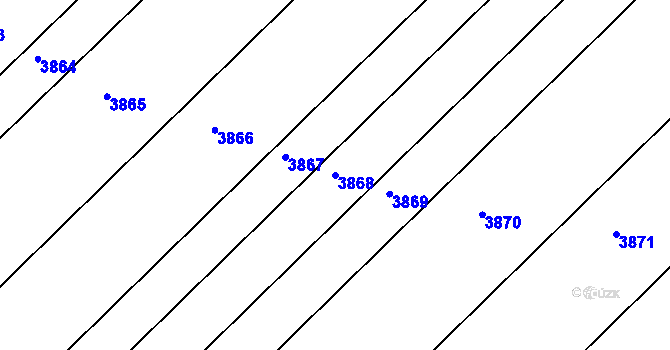 Parcela st. 3868 v KÚ Mařatice, Katastrální mapa