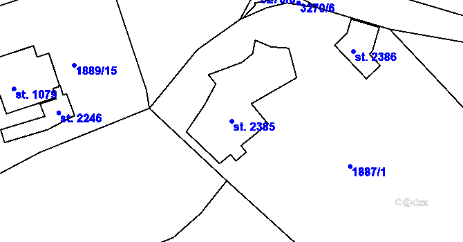 Parcela st. 2385 v KÚ Mařatice, Katastrální mapa