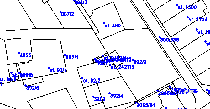 Parcela st. 892/10 v KÚ Mařatice, Katastrální mapa