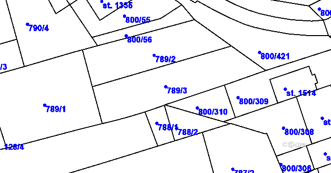 Parcela st. 789/3 v KÚ Mařatice, Katastrální mapa